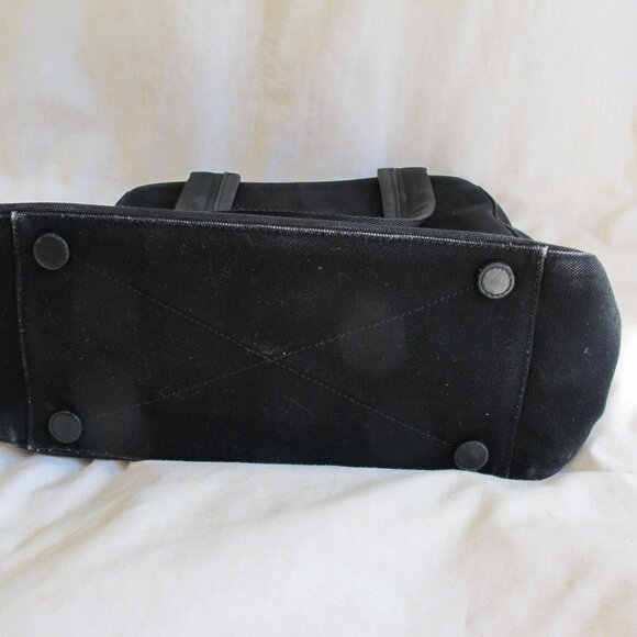 Authentic Vintage Prada Black Canvas Fabric Tote Bag - Picture 7 of 15